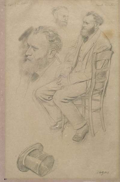 Portrait of Edouard Manet Sitting on a Chair by Edgar Degas